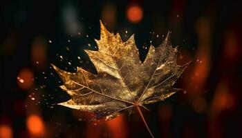 beschwingt Herbst Blätter fallen, Erstellen bunt Muster generiert durch ai foto