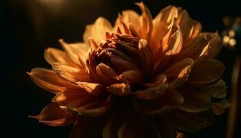 beschwingt Dahlie Blüte, Schönheit im Natur Eleganz generiert durch ai foto
