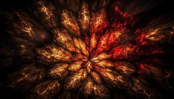 multi farbig Spiral- Galaxis explodiert im abstrakt Chaos generiert durch ai foto