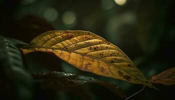 beschwingt Herbst Blatt Muster, Schönheit im Natur generiert durch ai foto