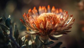 Single Blume im Natur Schönheit, oben schließen generiert durch ai foto