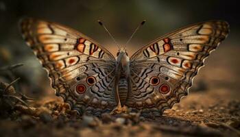 Schmetterling Flügel im selektiv Fokus generiert durch ai foto