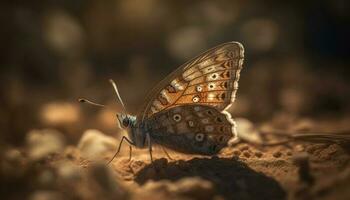 Schmetterling Flügel Vitrinen natürlich Schönheit draußen generiert durch ai foto