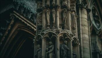gotisch die Architektur leuchtet uralt Spiritualität im Köln generiert durch ai foto