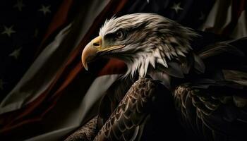majestätisch kahl Adler Größen amerikanisch Stolz und Freiheit generiert durch ai foto