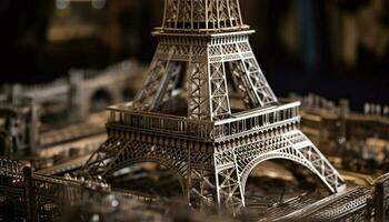 majestätisch Metall Monument symbolisiert Französisch Kultur Eleganz generiert durch ai foto