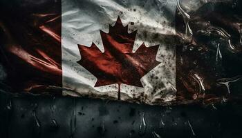 Stolz im kanadisch Kultur, symbolisiert durch Ahorn Blatt generiert durch ai foto