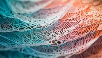 multi farbig Angeln Netz verheddert im Seil Muster generiert durch ai foto
