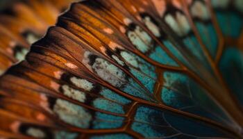 beschwingt Schmetterling Flügel Anzeigen Schönheit im Natur generiert durch ai foto