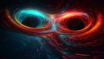 Chaos und Kreativität kollidieren im ein beschwingt, multi farbig Galaxis Hintergrund generiert durch ai foto