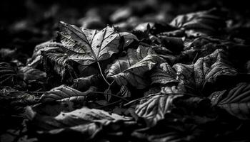 Gelb Blätter fallen im November, Natur abstrakt Dekoration generiert durch ai foto