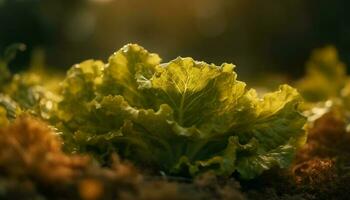 frisch organisch Salat mit multi farbig Gemüse, ein gesund Mahlzeit draußen generiert durch ai foto