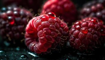 saftig Beere immer noch Leben frisch, gesund Snack zum Sommer- Erfrischung generiert durch ai foto