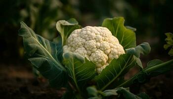 frisch organisch Gemüse geerntet von das Bauernhof zum gesund Essen generiert durch ai foto