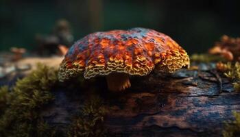 entdeckt fliegen Agaric Pilz, ein giftig Schönheit im Natur generiert durch ai foto