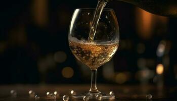 ein luxuriös Feier beim das Bar mit Wein und Champagner generiert durch ai foto