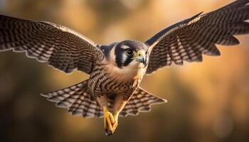 gefährdet Adler Eule sich niederlassen auf Zweig, Krallen im Fokus generiert durch ai foto