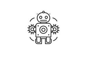 ai Roboter dünn Linie Symbol. kreativ einfach Design von künstlich Intelligenz Symbole Sammlung.ai generativ foto