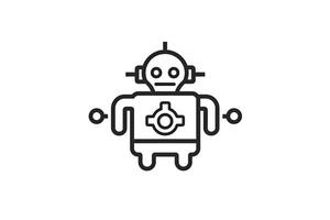 ai Roboter dünn Linie Symbol. kreativ einfach Design von künstlich Intelligenz Symbole Sammlung.ai generativ foto