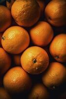 Stapel von Orangen, erstellt mit generativ ai foto