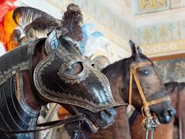 Pferd Ritter Mannequin, Einsiedelei das Ritter Saal, schließen hoch. foto