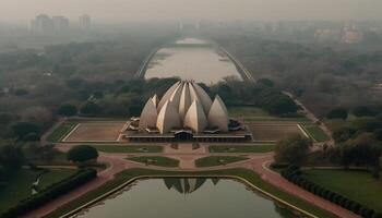 Natur Betrachtung auf modern Stadt die Architektur Design generiert durch ai foto