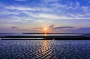 schöner Sonnenuntergang von der Küste von Chiba foto