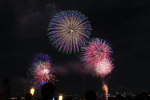 Feuerwerksfest im Sommer in Tokio foto