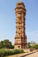 Turm in Chittorgarh Fort, Rajasthan, Indien foto