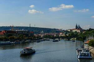 Aussicht von Moldau das river.prague,tschechisch rep foto