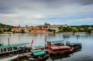 Aussicht von Moldau das river.prague,tschechisch rep foto