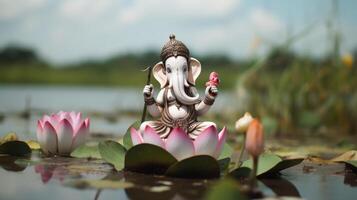 Ganesha Illustration, Ganesh chaturthi, Ganesh, Ganesha, Herr Ganesh, Herr Ganesha. ai generiert foto