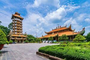 Morgen beim ben Duoc Tempel, cu chi, ho Chi minh Stadt, Vietnam. foto