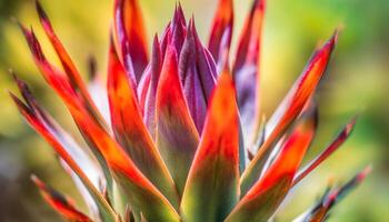 beschwingt saftig Blüte, Scharf Farben im Natur formal Garten generiert durch ai foto