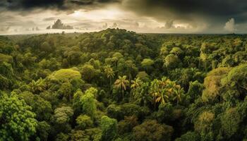 Panorama- Antenne Aussicht Vitrinen Schönheit im Natur ländlich Szene generiert durch ai foto