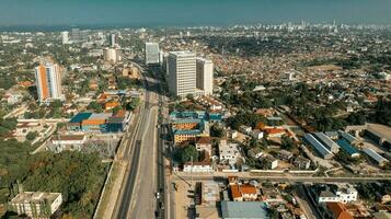 Antenne Aussicht von dar es salaam Stadt foto