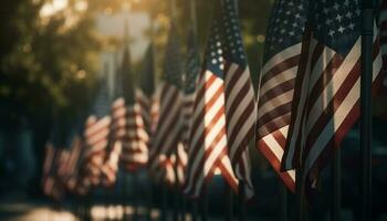 abstrakt Star Muster symbolisiert amerikanisch Freiheit und Patriotismus generiert durch ai foto