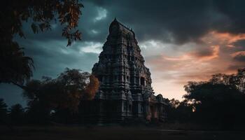 uralt Ruinen von Angkor, ein spirituell Geheimnis generiert durch ai foto