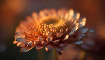 beschwingt Rosa Chrysantheme im Sanft Fokus Schönheit generiert durch ai foto