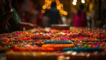 beschwingt Souvenirs feiern einheimisch Kulturen im Straße Märkte generiert durch ai foto