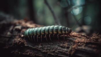 gespenstisch Wald kriechen mit giftig Arthropoden generiert durch ai foto