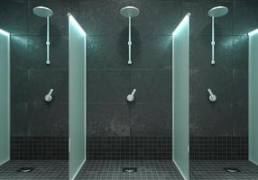 modernes Duschbad aus dunklem Glas foto