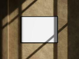 minimal Mauer Foto Rahmen mit Fenster Schatten