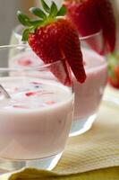 frisch Erdbeere Joghurt foto