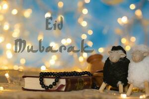 eid Mubarak. glücklich Urlaub. Festival von Opfern Hintergrund. foto