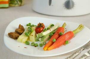 Vegetarier wenig Kalorien Mittagessen foto