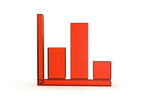 Performance Graph Symbol 3d gerendert isoliert auf Weiß Hintergrund mit Schatten foto