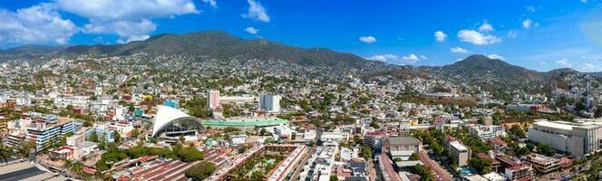 Mexiko, acapulco Panorama- Horizont Aussicht in der Nähe von zona dorada Hotel Zone und Tourist Strände foto