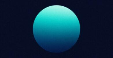 Blau Weiß Farbe Gradient Kugel Mond erhebt euch auf schwarz Hintergrund glatt körnig Textur abstrakt Design foto