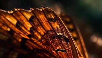 beschwingt Tropfen auf fragil Blatt, Natur Kunst generiert durch ai foto